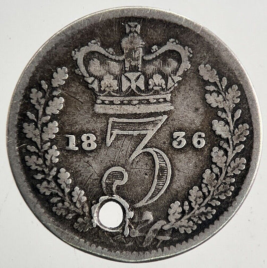 1836 William IV Four-Pence Groat Silver Coin | Fine Collectable Grade | a9607