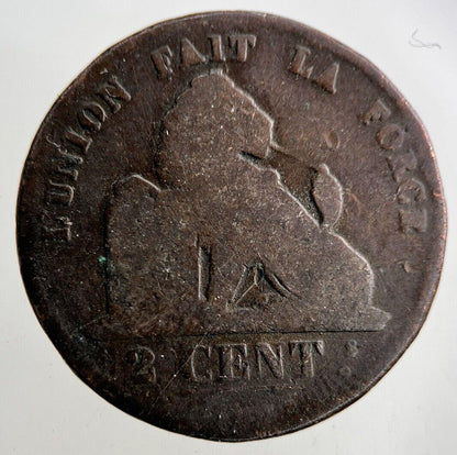 1836 Belgium 2 Cent Centimes Coin | Collectable Grade
