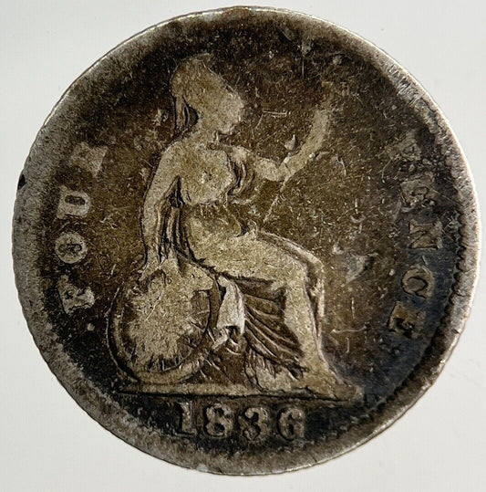 1836 William IV Four-Pence Groat Silver Coin | Collectable Grade