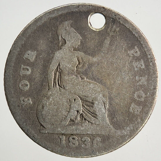 1836 William IV Four-Pence Groat Silver Coin | Collectable Grade