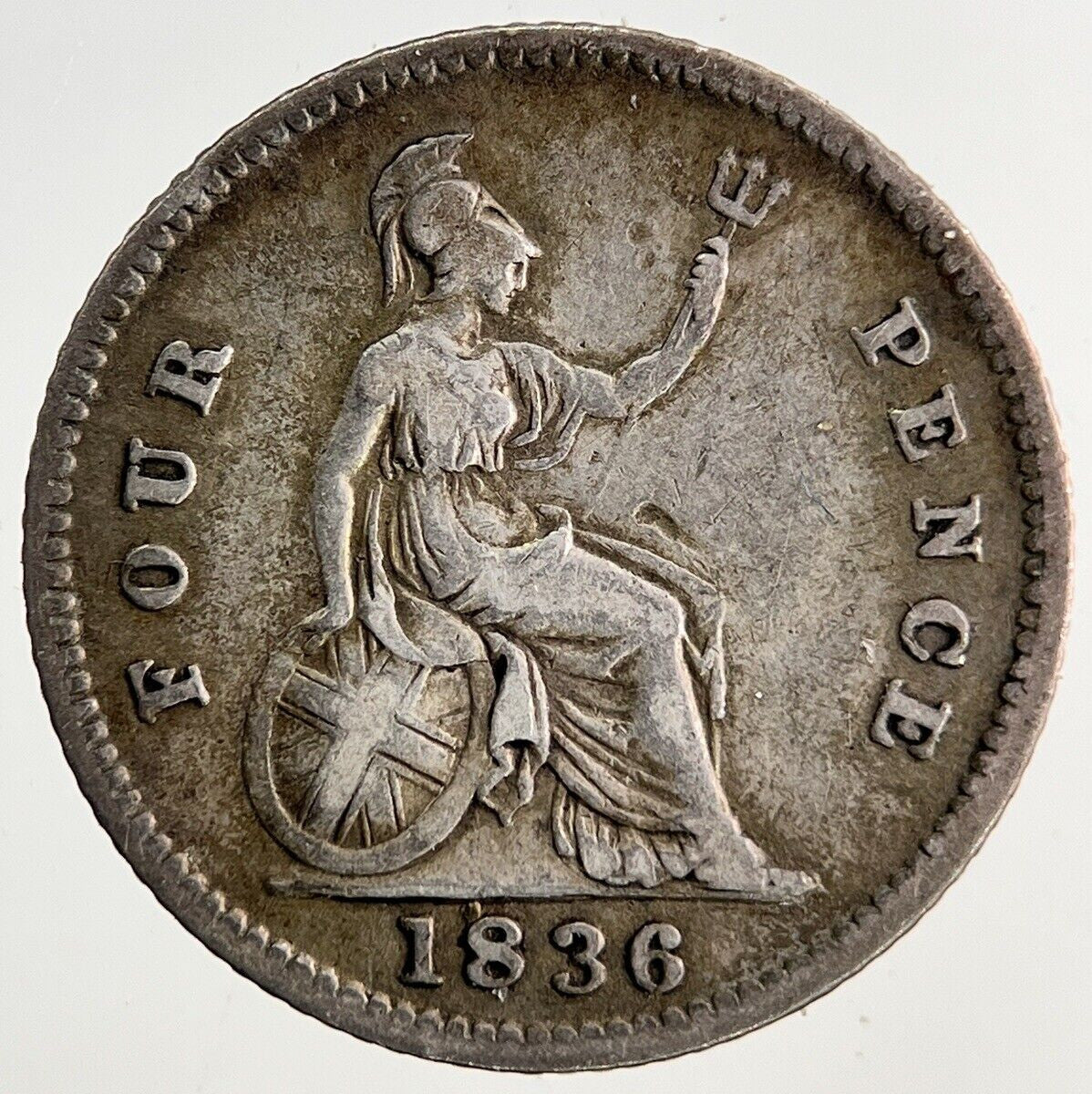 1836 William IV Groat Four-Pence Silver Coin | Fine Collectable Grade