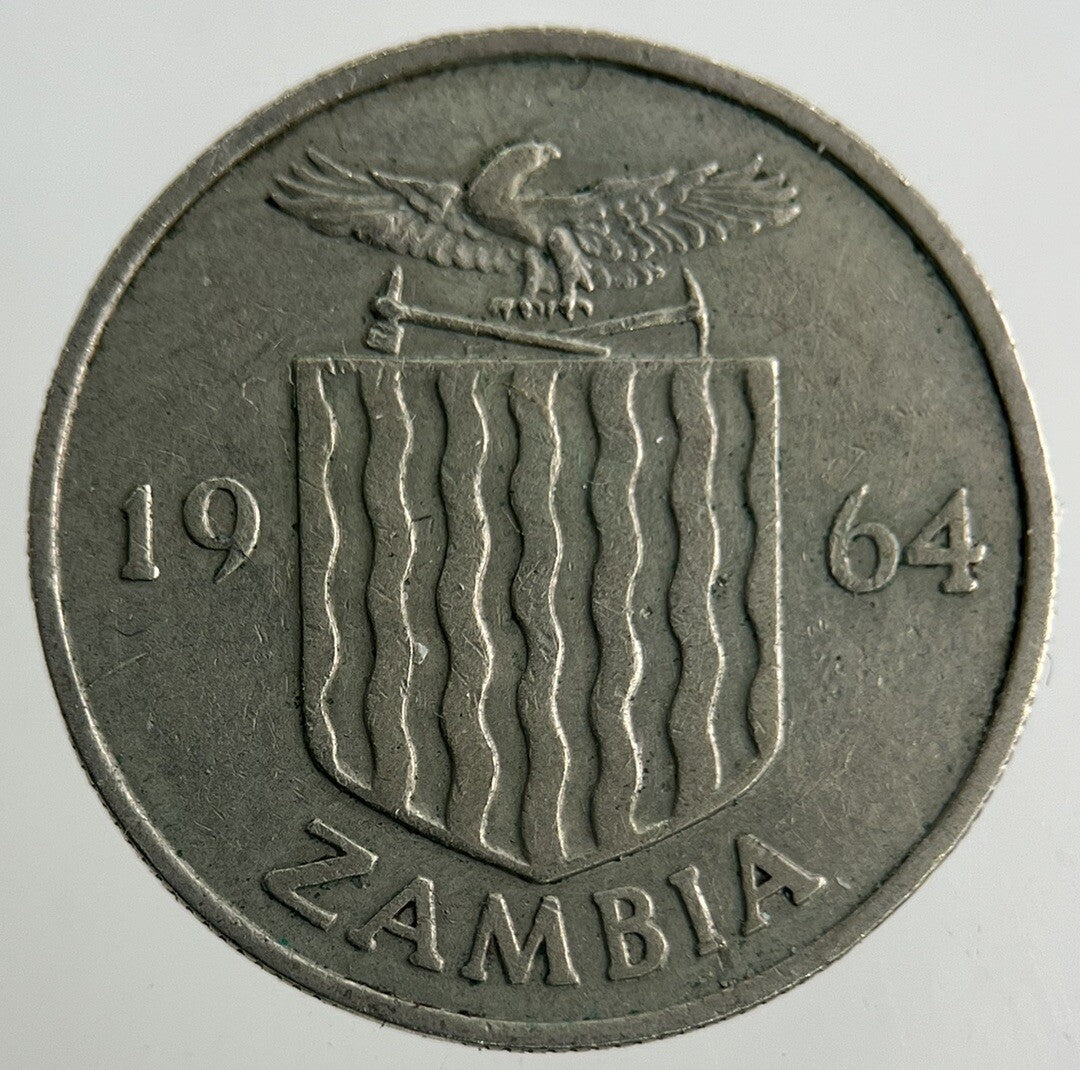 1964 Africa Zambia Sixpence Coin | Fine Collectable Grade
