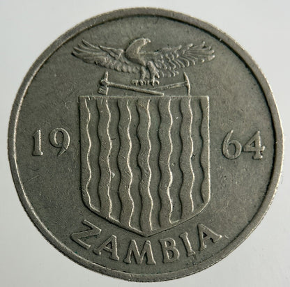 1964 Africa Zambia Sixpence Coin | Fine Collectable Grade