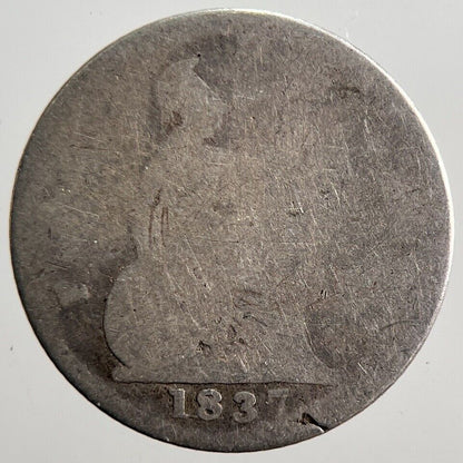 1837 William IV Groat Four-Pence Silver Coin | Worn Grade | a3587