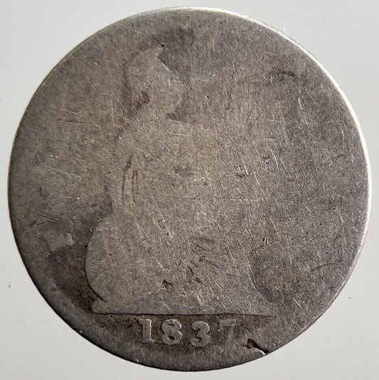 1837 William IV Groat Four-Pence Silver Coin | Worn Grade | a3587