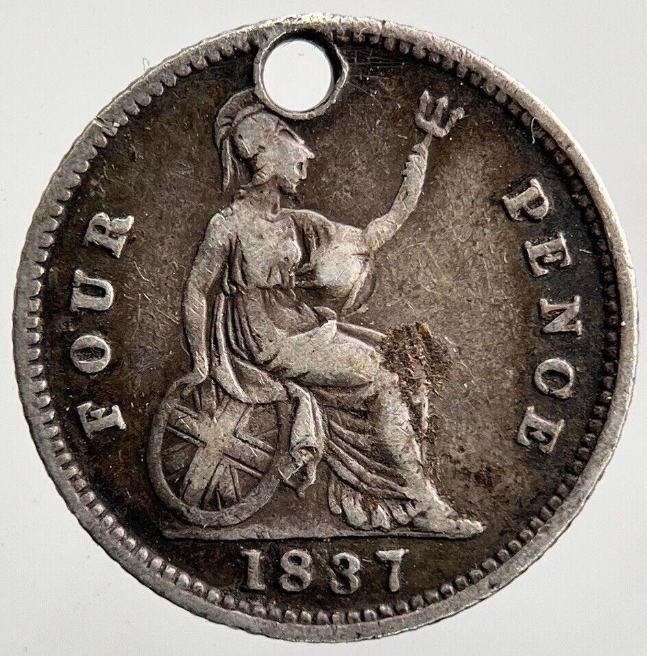 1837 William IV Groat Four-Pence Silver Coin | Collectable Grade | a3433