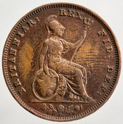 1837 William IV Farthing Coin | Fine Collectable Grade | a5940