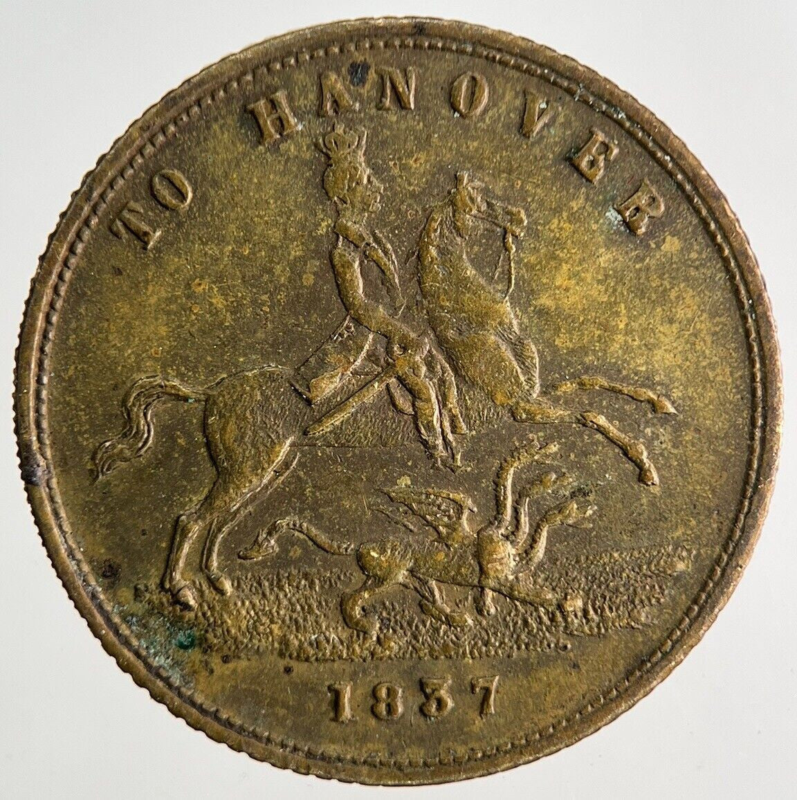 1837 Victoria To Hanover Token Coin | Fine Collectable Grade | a8991
