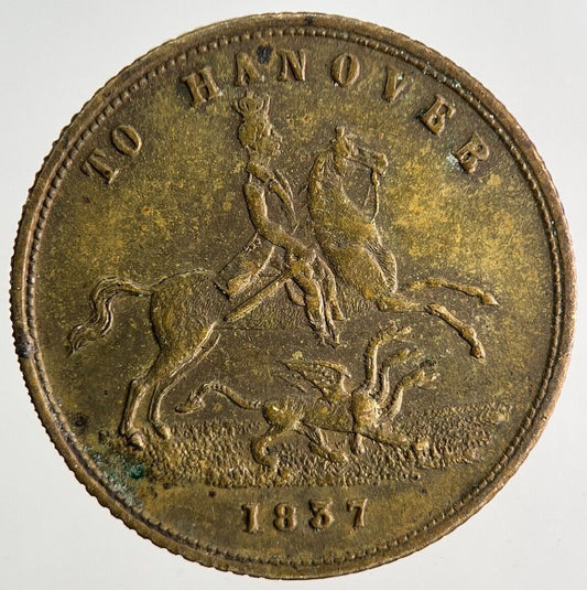 1837 Victoria To Hanover Token Coin | Fine Collectable Grade | a8991