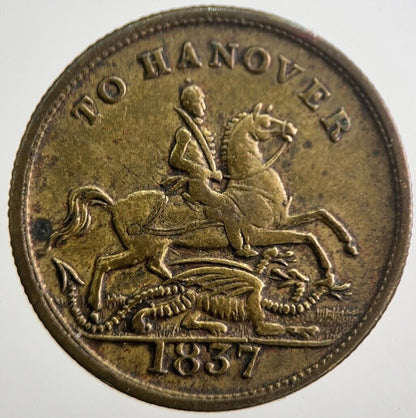 1837 Victoria To Hanover Coin Token | Fine Collectable Grade | a7778