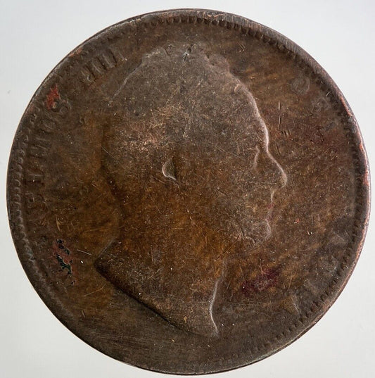 1837 William IV Half-Penny Coin | Fair Grade