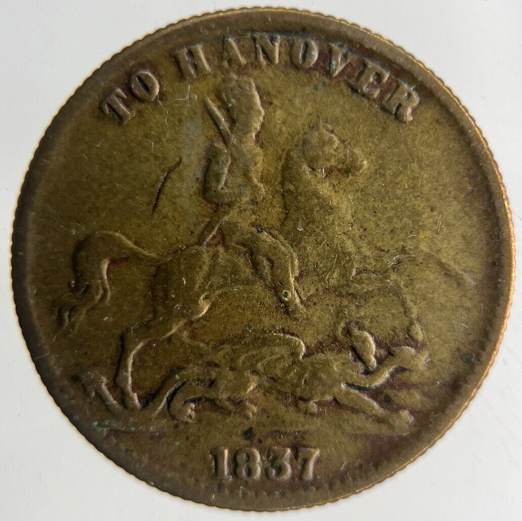 1837 Victoria To Hanover Gaming Token Coin | Fine Collectable Grade