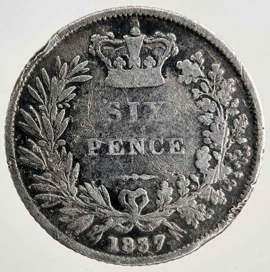 1837 William IV Sixpence Silver Coin | Collectable Grade