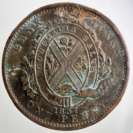 1837 Province Du Bas Canada Bank Penny Token | Very High Grade | a9476