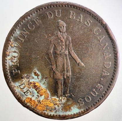 1837 Province Du Bas Canada Bank Penny Token | Very High Grade | a9476