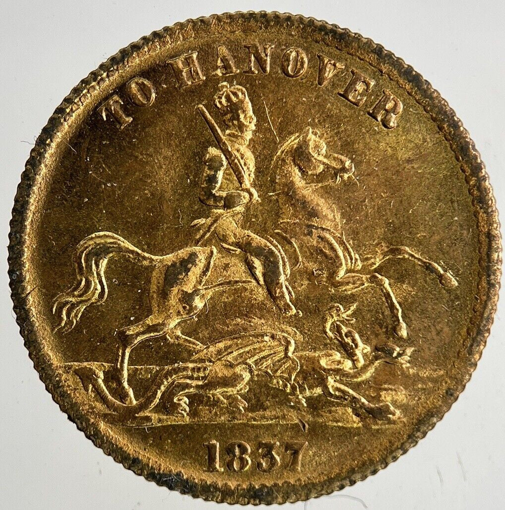1837 Victoria To Hanover Token Coin | Fine Collectable Grade