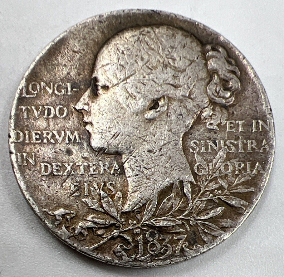 1837 Victoria Diamond Jubilee Silver 25mm Medal | Fine Collectable Grade | a1194