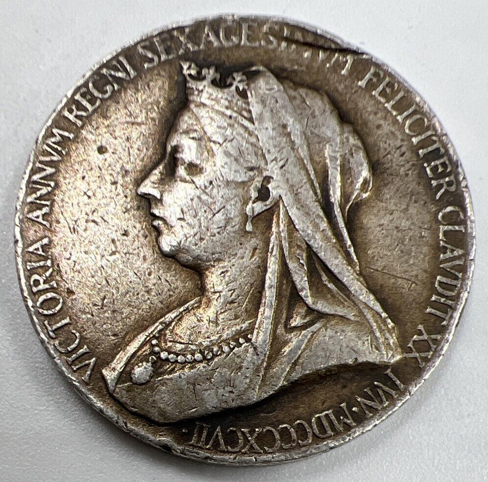 1837 Victoria Diamond Jubilee Silver 25mm Medal | Fine Collectable Grade | a1194