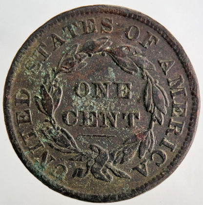 1837 US USA Large 1 One Cent Coin | Fine Collectable Grade