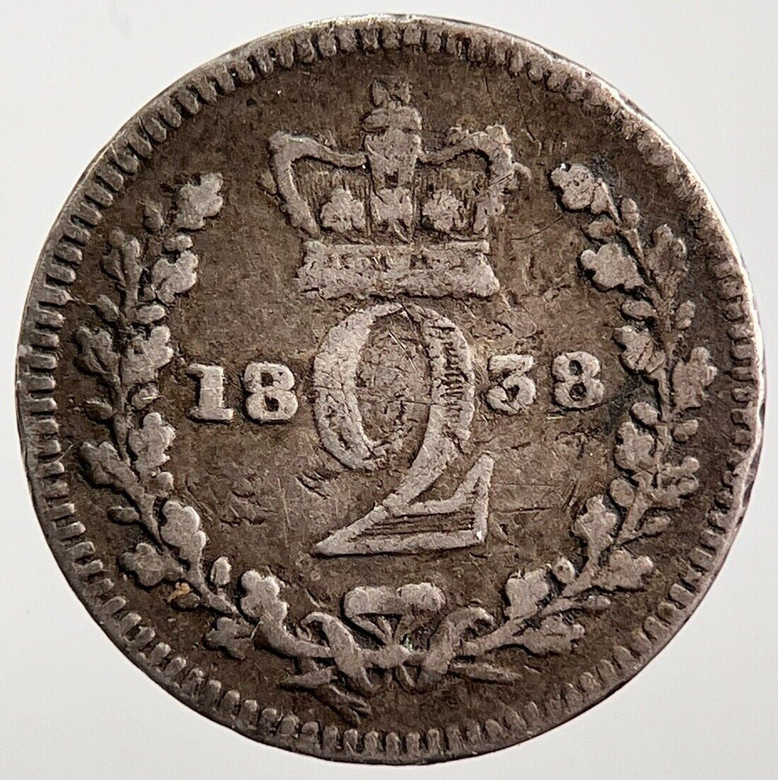 1838 Maundy Twopence | British Silver Coin | Victoria | Collectable Grade | a697