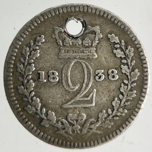 1838 Victoria Maundy Two-Pence Silver Coin | Collectable Grade