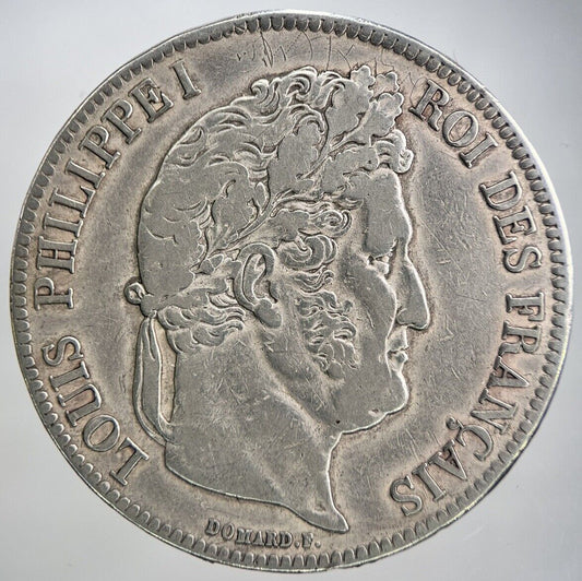 1839 France 5 Francs Silver Coin | Fine Collectable Grade