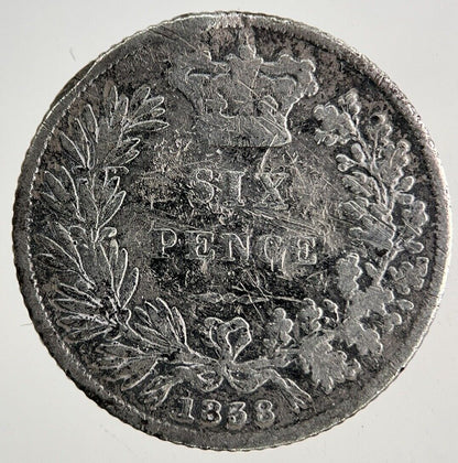 1838 Victoria Sixpence Silver Coin | Collectable Grade