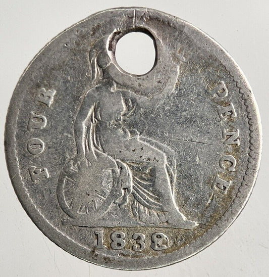 1838 Victoria Four-Pence Groat Silver Coin | Collectable Grade