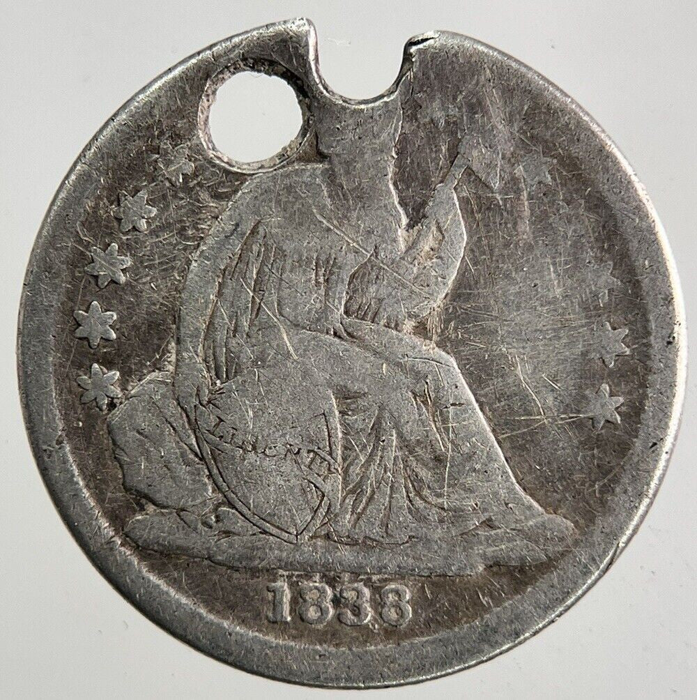 1838 US USA Seated Liberty Dime Silver Coin | Collectable Grade