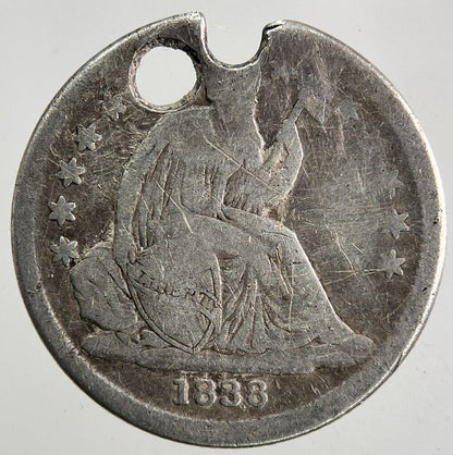 1838 US USA Seated Liberty Dime Silver Coin | Collectable Grade