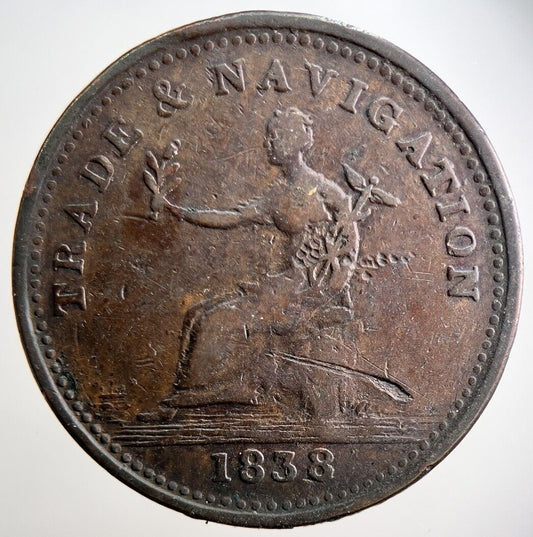 1838 Canada Nova Scotia Paper Preferable Token Coin | Collectable Grade | a2920