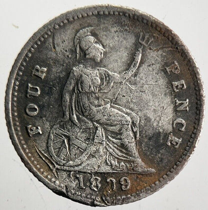 1839 Victoria Four-Pence Groat Silver Coin | Collectable Grade | a4678