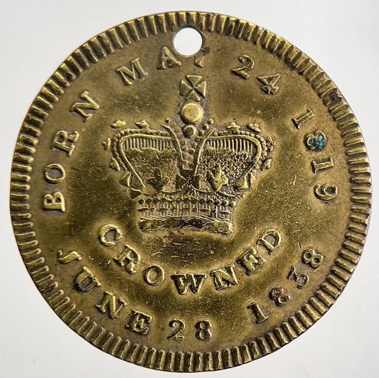 1840 Queen Victoria Coronation & Marriage Medal Coin | Very High Grade | a5538