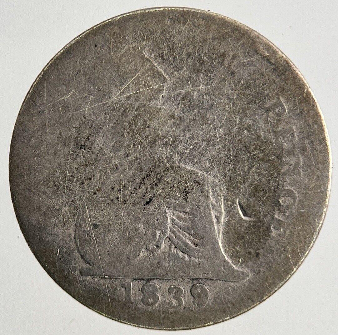 1839 Victoria Groat Four-Pence Silver Coin | Fair Grade