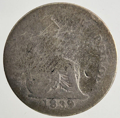 1839 Victoria Groat Four-Pence Silver Coin | Fair Grade