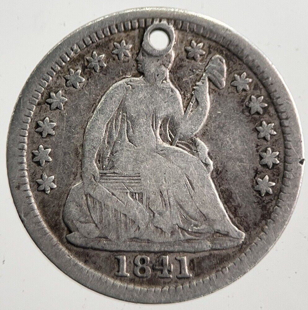 1841 US USA Liberty Seated Half Dime Silver Coin | Collectable Grade | a7652