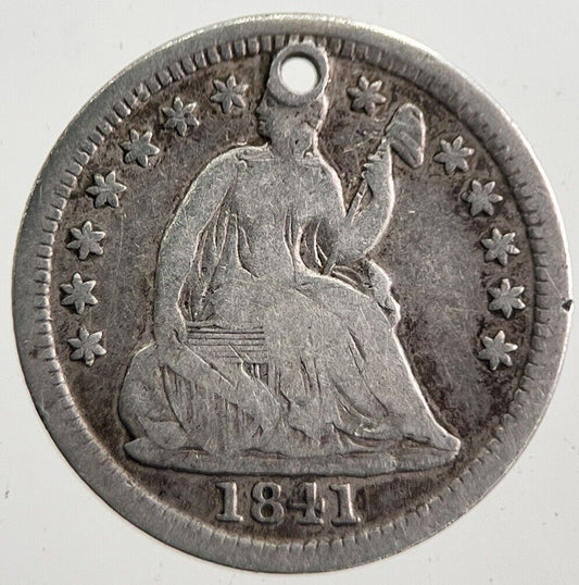 1841 US USA Liberty Seated Half Dime Silver Coin | Collectable Grade | a7652