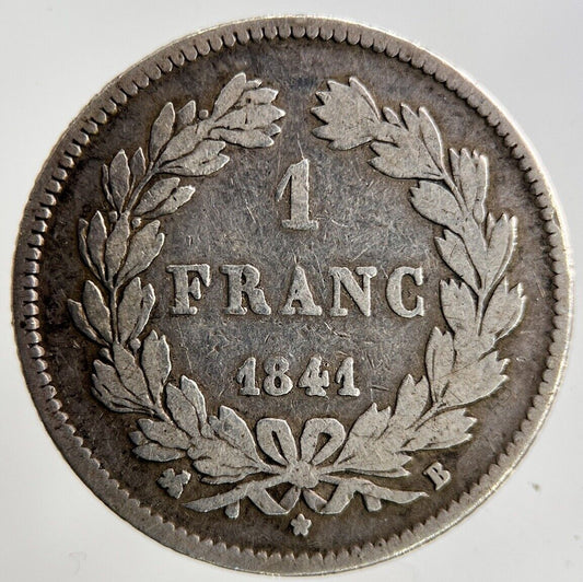 1841 France 1 Franc Silver Coin | Fine Collectable Grade