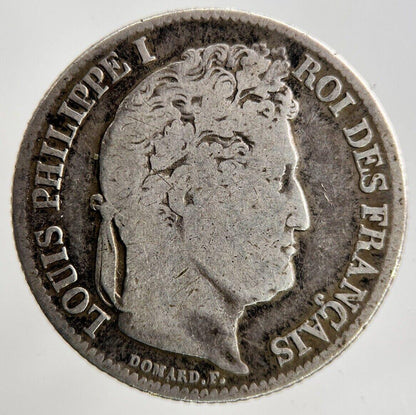 1841 France 1 Franc Silver Coin | Fine Collectable Grade