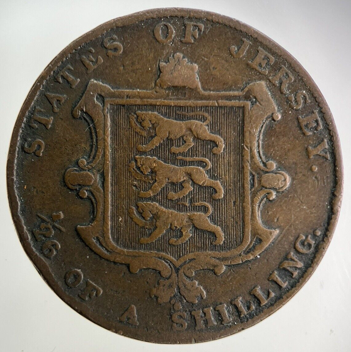 1841 Jersey 1/26th One Twenty Sixth Shilling Coin | Fine Collectable Grade