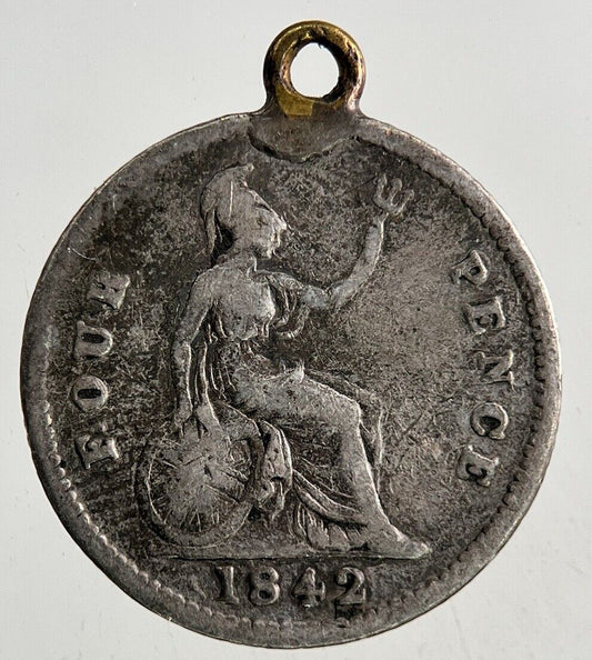 1842 Victoria Four-Pence Groat Silver Coin | Collectable Grade