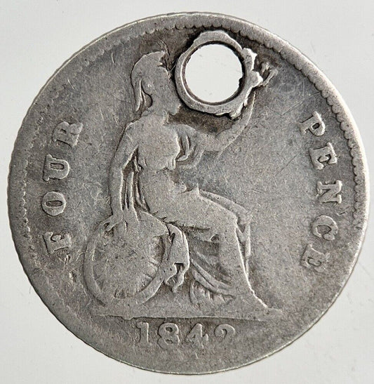 1842 Victoria Four-Pence Groat Silver Coin | Collectable Grade