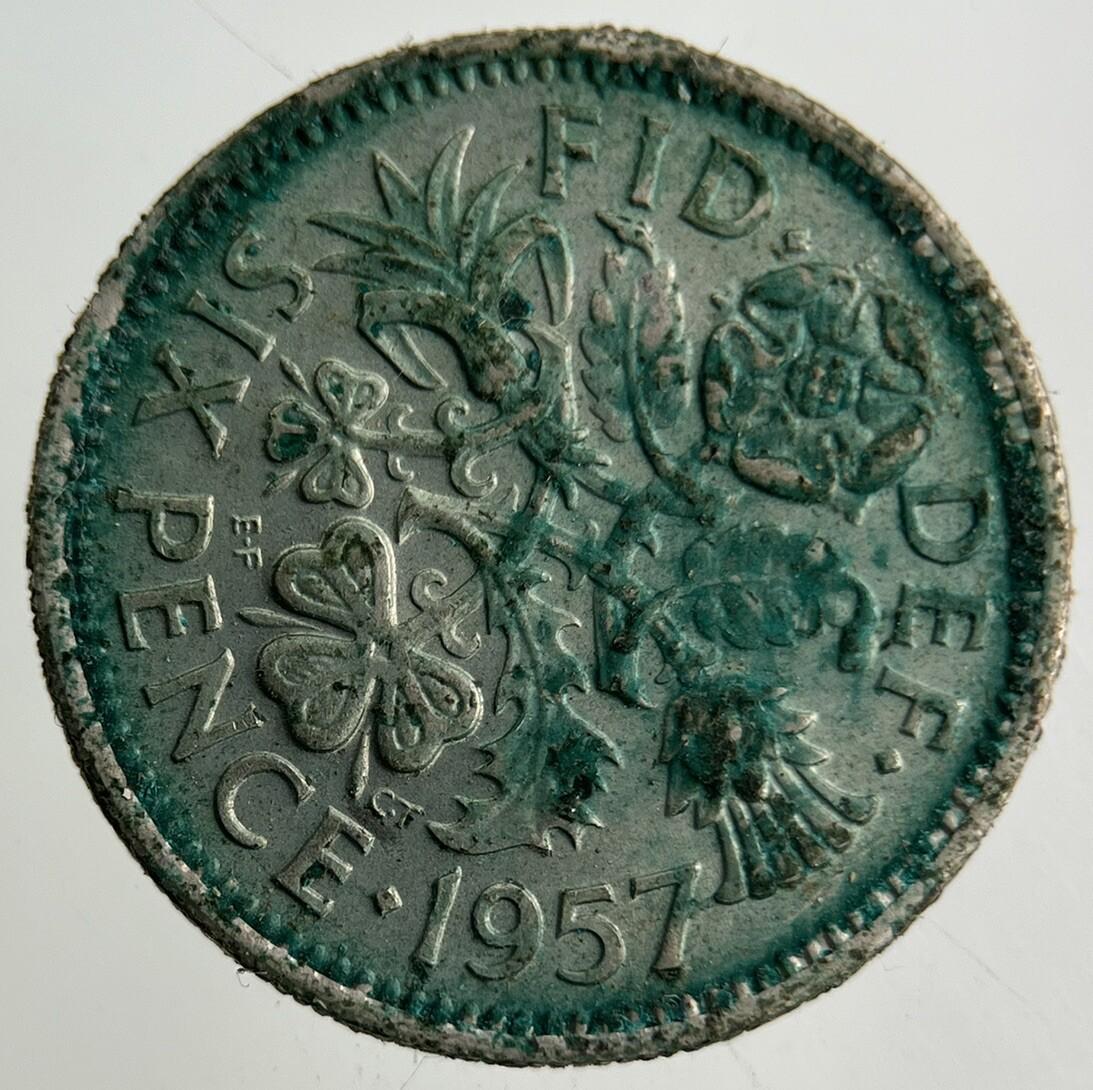 1957 Elizabeth II 2nd Sixpence Coin | Fine Collectable Grade