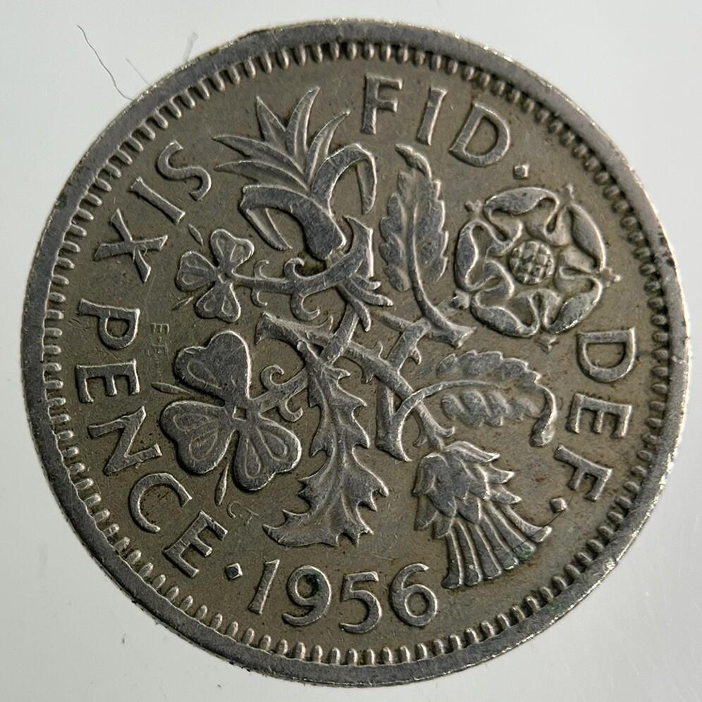 1956 Elizabeth II 2nd Sixpence Coin | Fine Collectable Grade