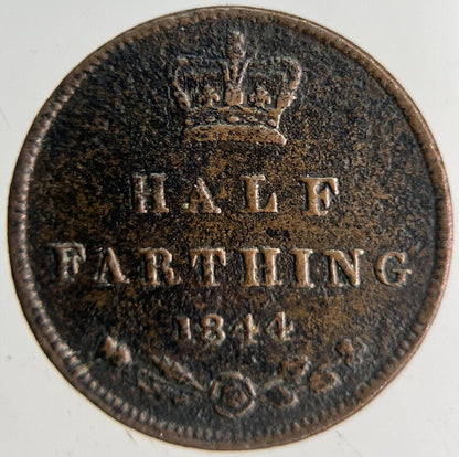 1844 Victoria Half Farthing Coin | Fine Collectable Grade