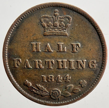 1844 Victoria Half Farthing Coin | Fine Collectable Grade | a5954