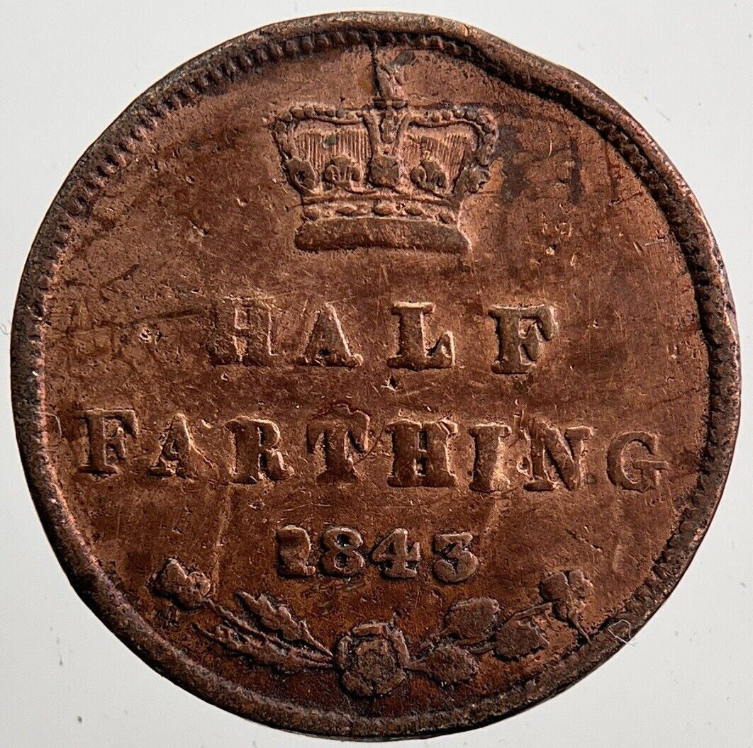 1843 Victoria Half Farthing Coin | Collectable Grade | a5955