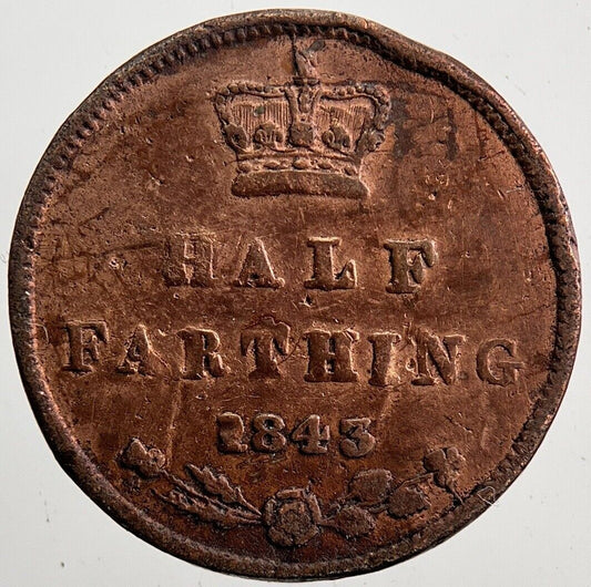 1843 Victoria Half Farthing Coin | Collectable Grade | a5955