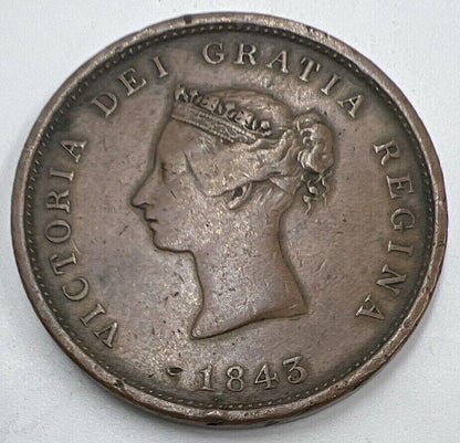 1843 New Brunswick One Penny Token | Fine Collectable Grade | a1415