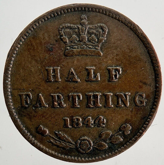 1844 Victoria Half Farthing Coin | Fine Collectable Grade